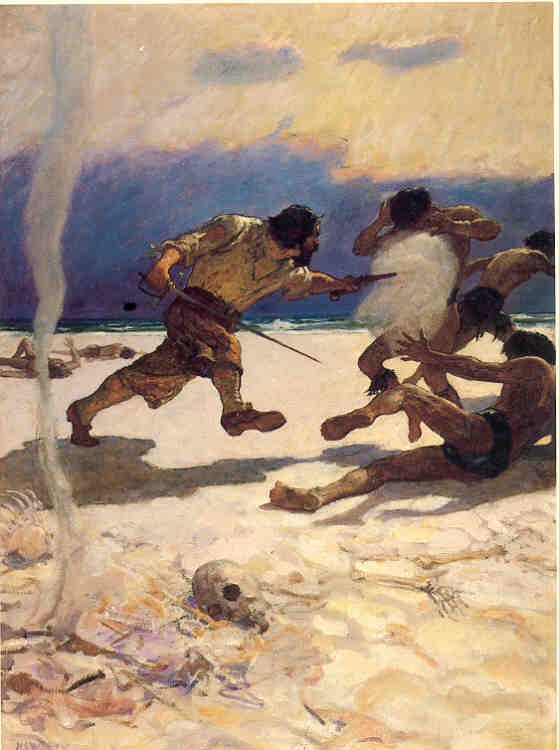 ...and no sooner had he the Arms in his Hands, but as if they had put new Vigour into him, he flew upon his Murtherers, like a Fury...