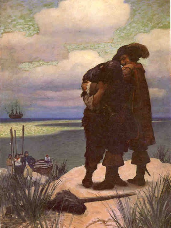 At first, for some time, I was not able to answer him one Word; but as he had taken me in his Arms, I held fast by him, or I should have fallen to the Ground.